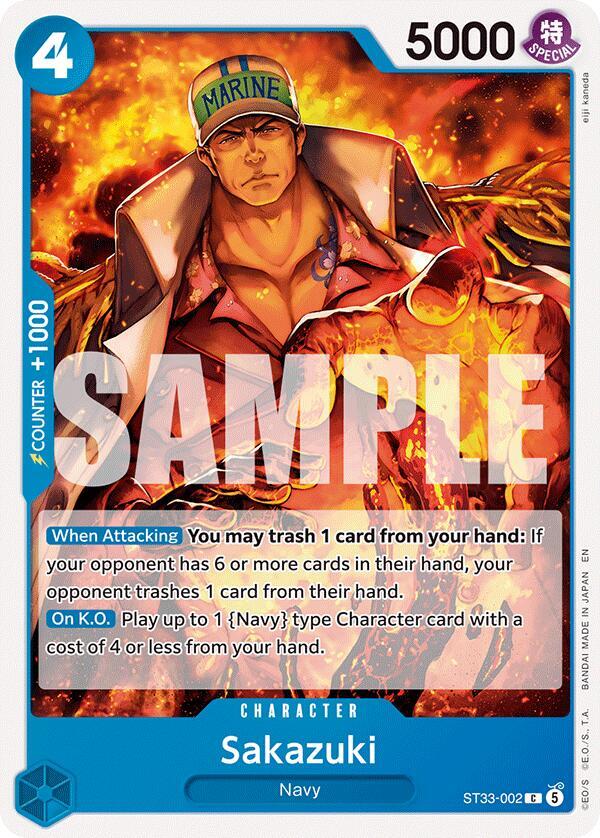 Sakazuki ST33-002 card from Starter Deck 33: BLUE Kuzan