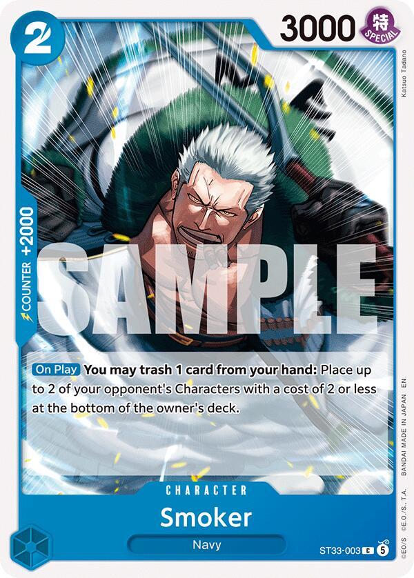 Smoker ST33-003 card from Starter Deck 33: BLUE Kuzan