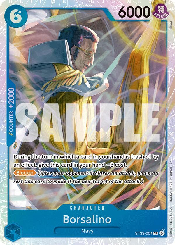 Borsalino ST33-004 card from Starter Deck 33: BLUE Kuzan