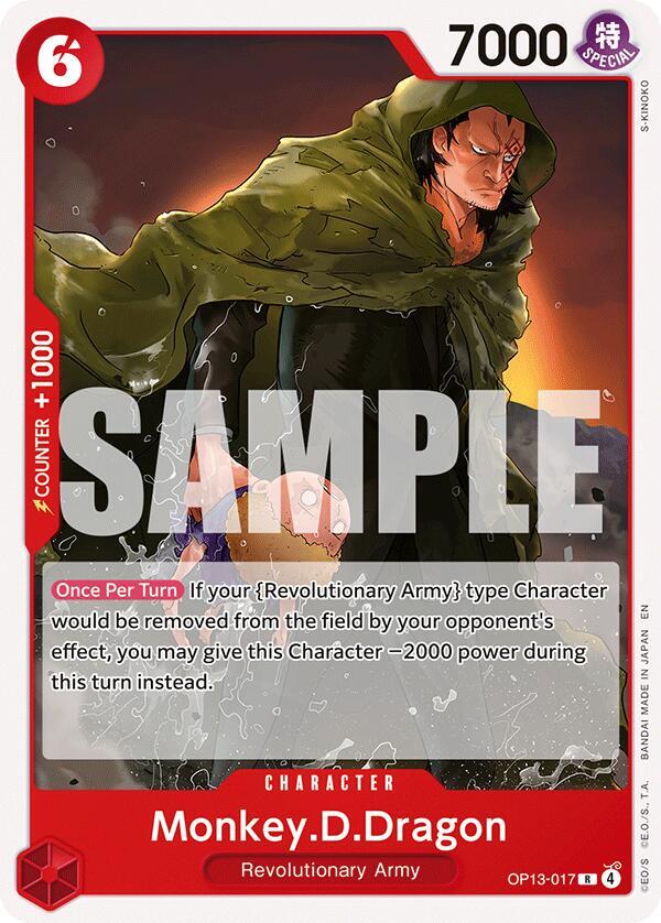 Monkey.D.Dragon OP13-017 card from Starter Deck 35: RED/BLACK Sabo