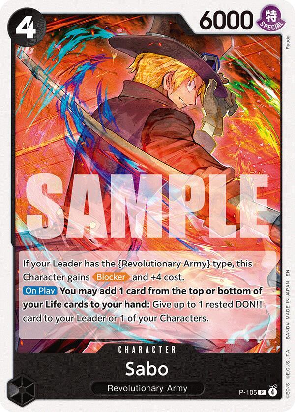 Sabo P-105 card from Starter Deck 35: RED/BLACK Sabo