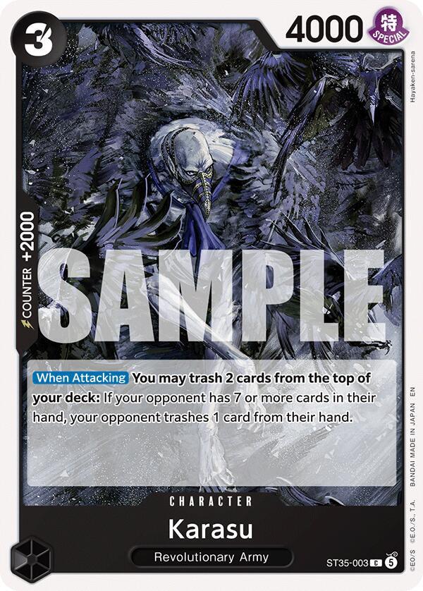 Karasu ST35-003 card from Starter Deck 35: RED/BLACK Sabo