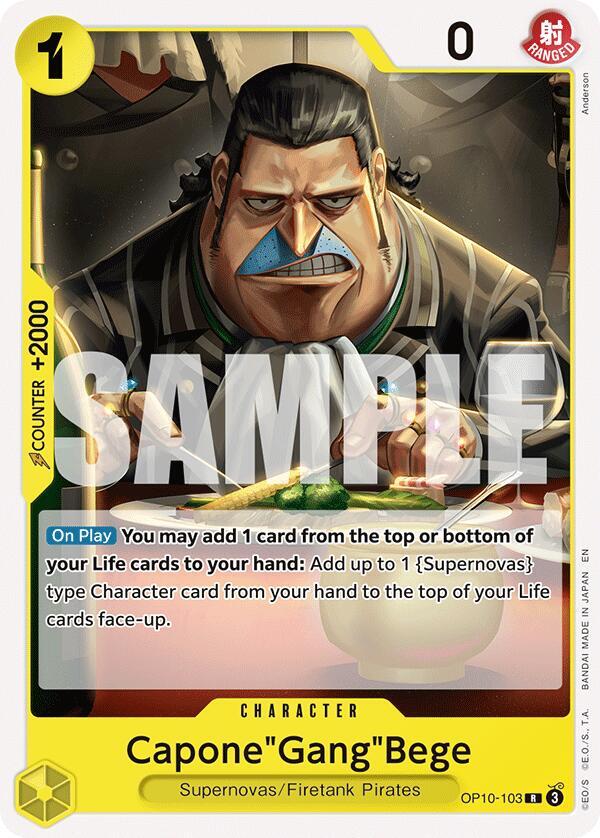 Capone"Gang"Bege OP10-103 card from Starter Deck 36: YELLOW Eustass”Captain”Kid