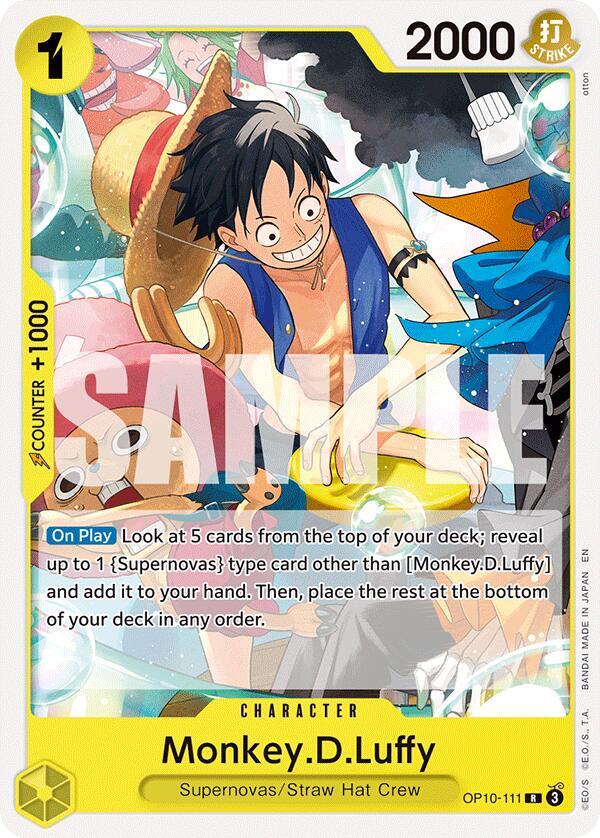 Monkey.D.Luffy OP10-111 card from Starter Deck 36: YELLOW Eustass”Captain”Kid