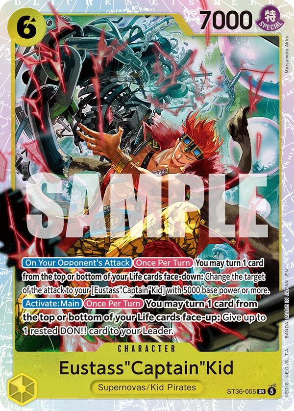 Eustass"Captain"Kid ST36-005 card from Starter Deck 36: YELLOW Eustass”Captain”Kid