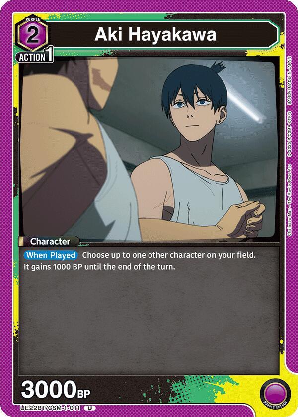 Aki Hayakawa UE22BT/CSM-1-011 card from UE22BT: CHAINSAW MAN
