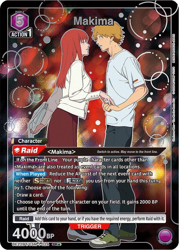 Makima (SR*) UE22BT/CSM-1-024 card from UE22BT: CHAINSAW MAN