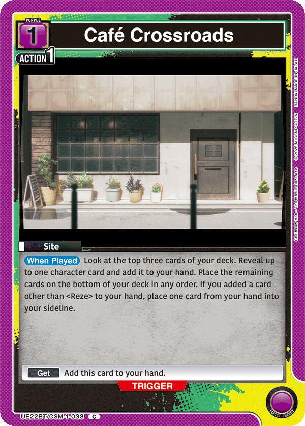 Cafe Crossroads UE22BT/CSM-1-033 card from UE22BT: CHAINSAW MAN