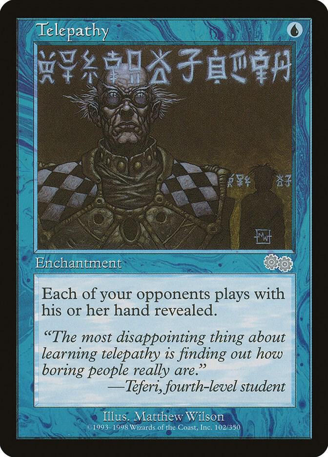 Telepathy 102 card from Urza's Saga