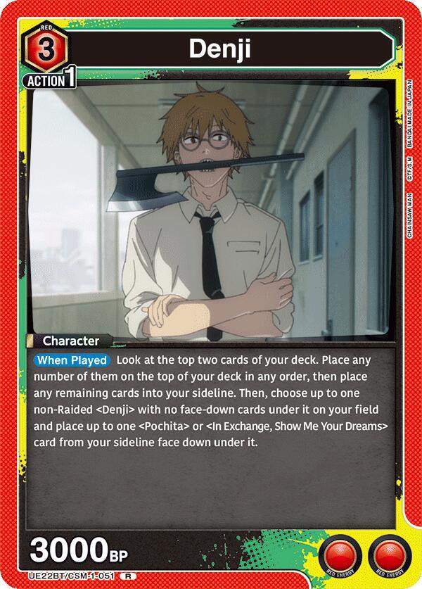 Denji UE22BT/CSM-1-051 card from UE22BT: CHAINSAW MAN