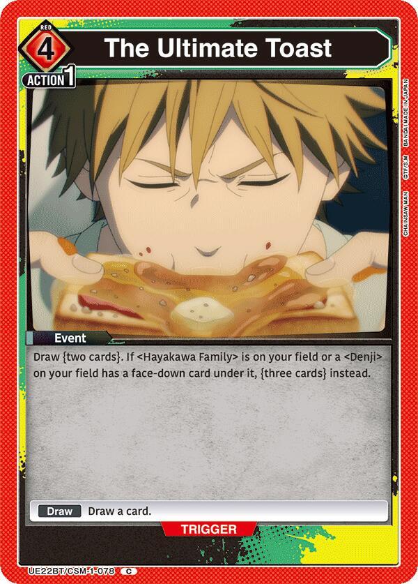 The Ultimate Toast UE22BT/CSM-1-078 card from UE22BT: CHAINSAW MAN