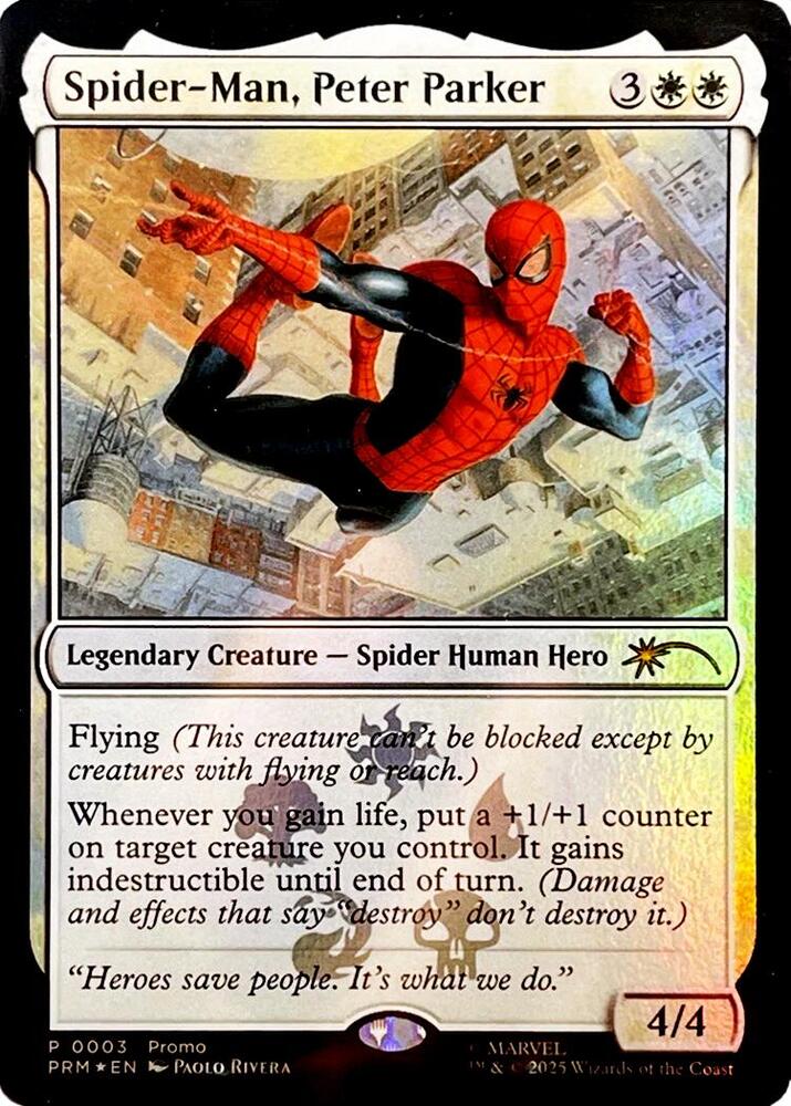 Spider-Man, Peter Parker 3 card from Unique and Miscellaneous Promos