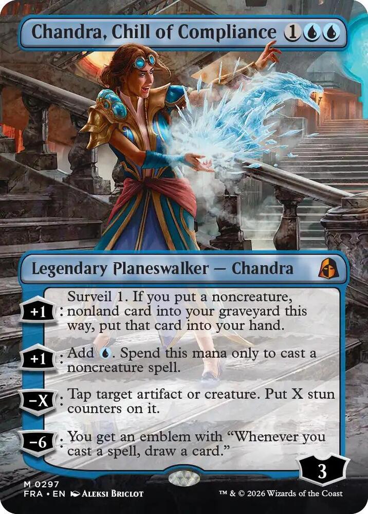 Chandra, Chill of Compliance (Borderless) 297 card from Reality Fracture