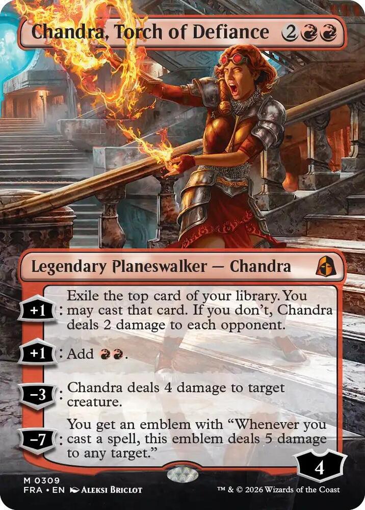 Chandra, Torch of Defiance (Borderless) 309 card from Reality Fracture