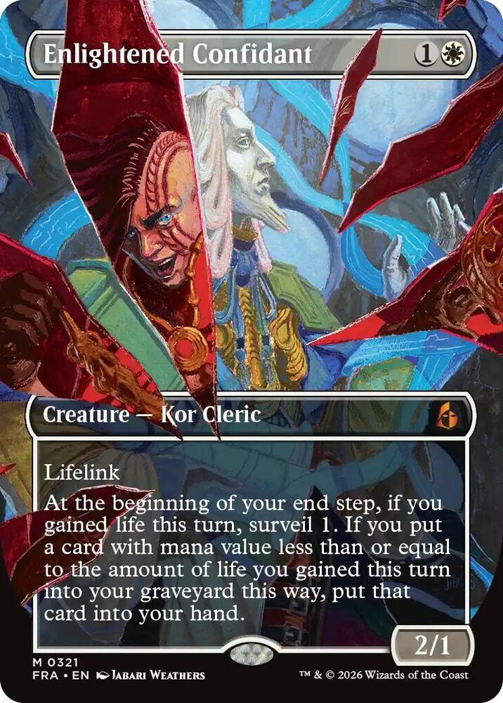 Enlightened Confidant (Borderless) 321 card from Reality Fracture