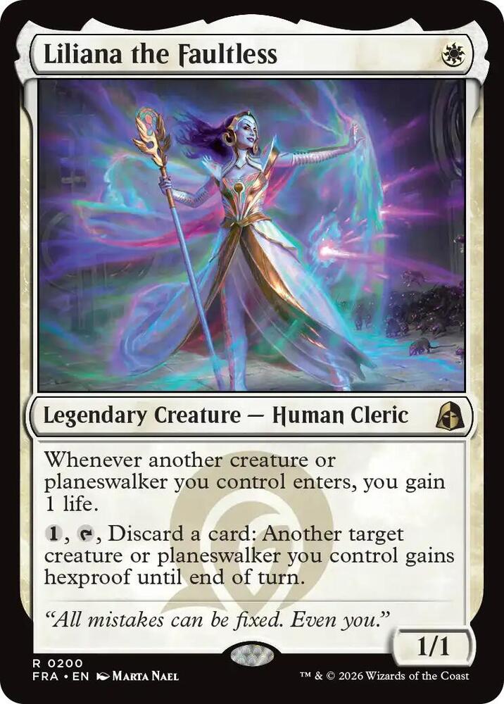 Liliana the Faultless 200 card from Reality Fracture