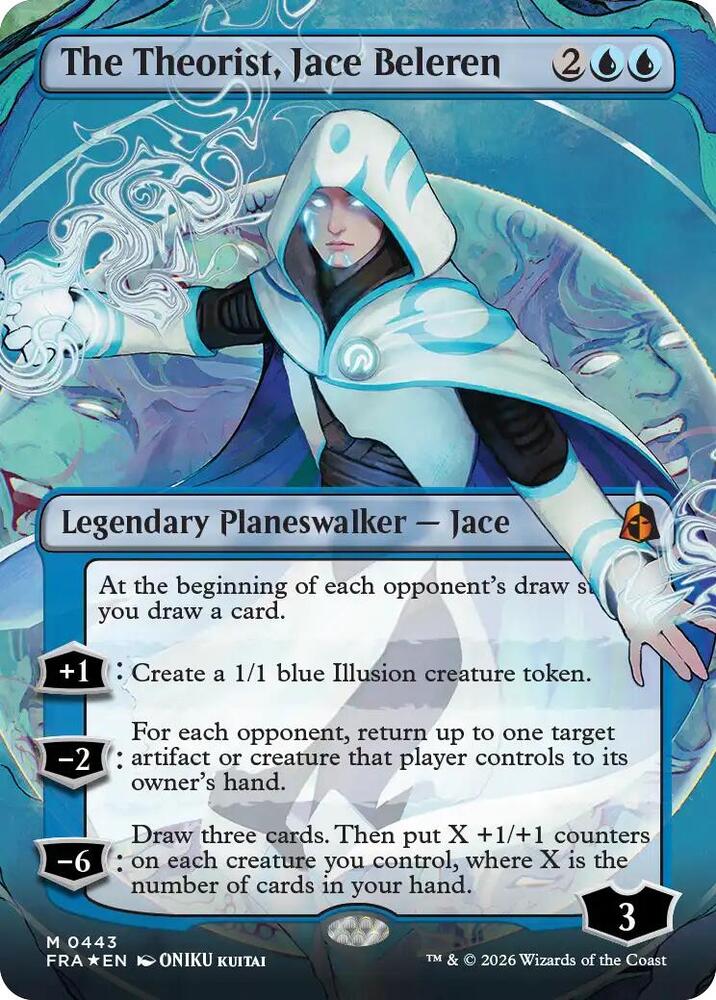 The Theorist, Jace Beleren (Borderless) 443 card from Reality Fracture