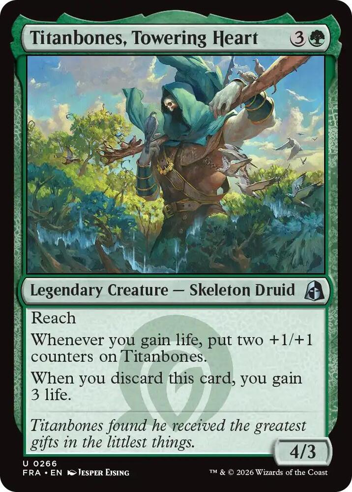 Titanbones, Towering Heart 266 card from Reality Fracture