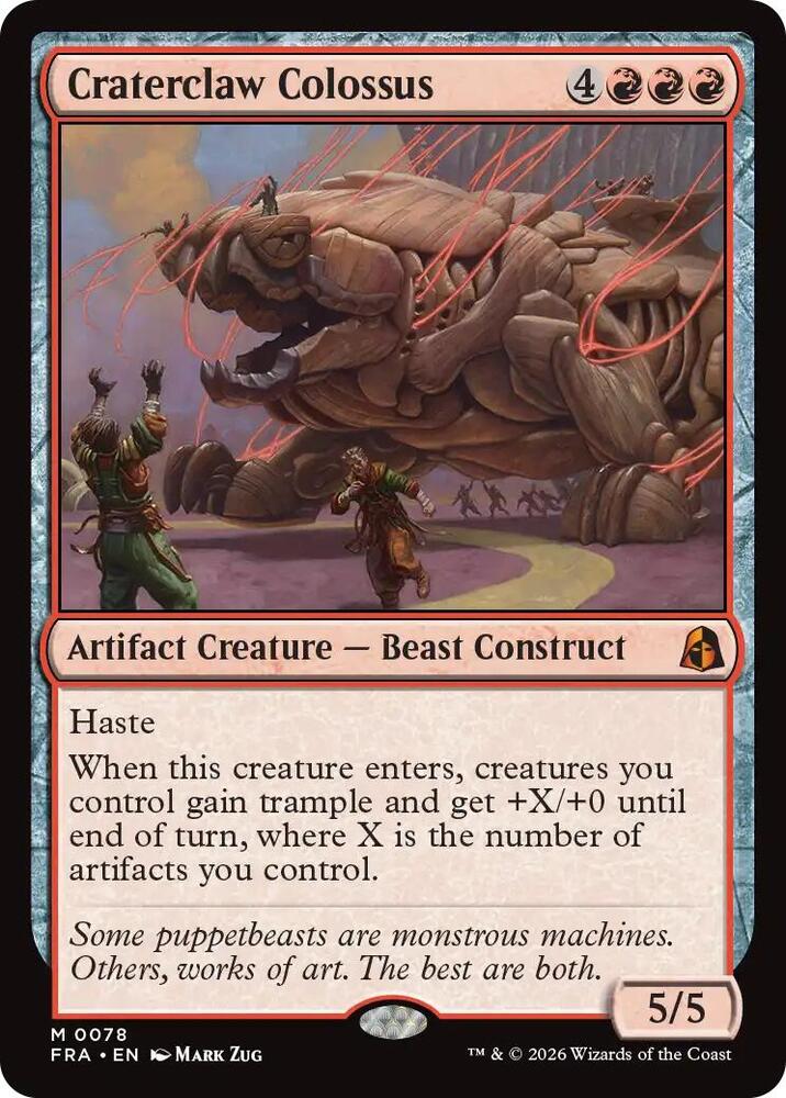 Craterclaw Colossus 78 card from Reality Fracture