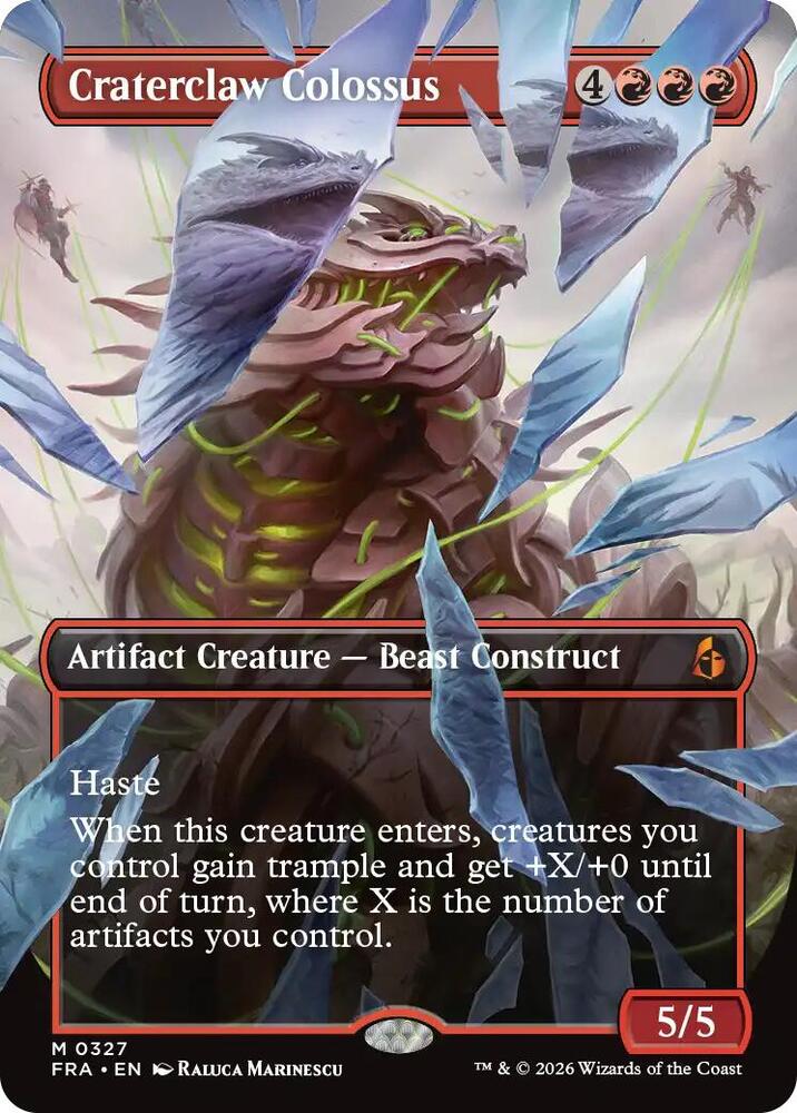 Craterclaw Colossus (Borderless) 327 card from Reality Fracture