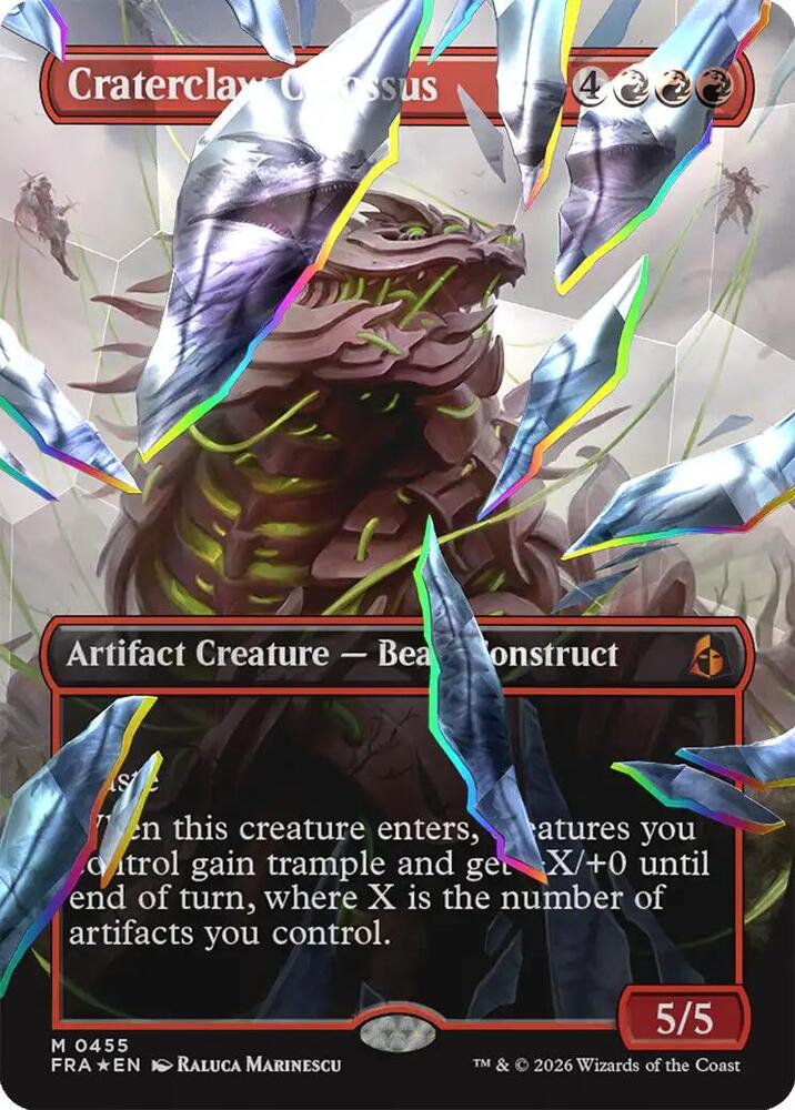 Craterclaw Colossus (Borderless) (Facet Foil) 455 card from Reality Fracture