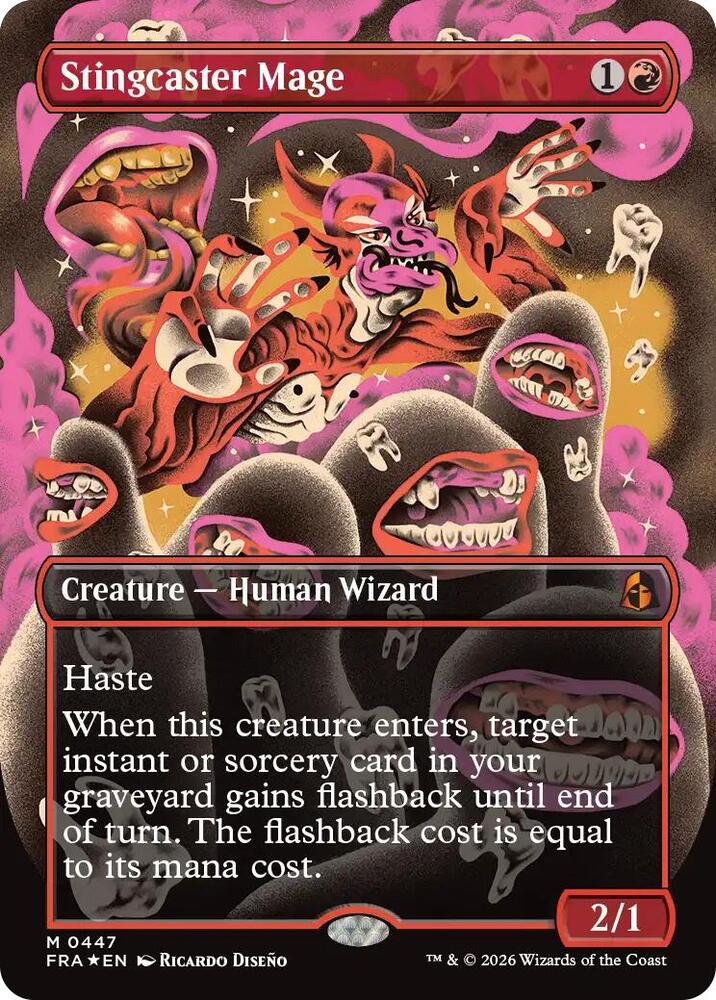 Stingcaster Mage (Borderless) 447 card from Reality Fracture