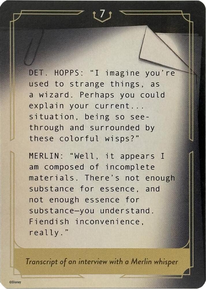 Whispers in the Well Case File Cards (7 of 18) card from Whispers in the Well