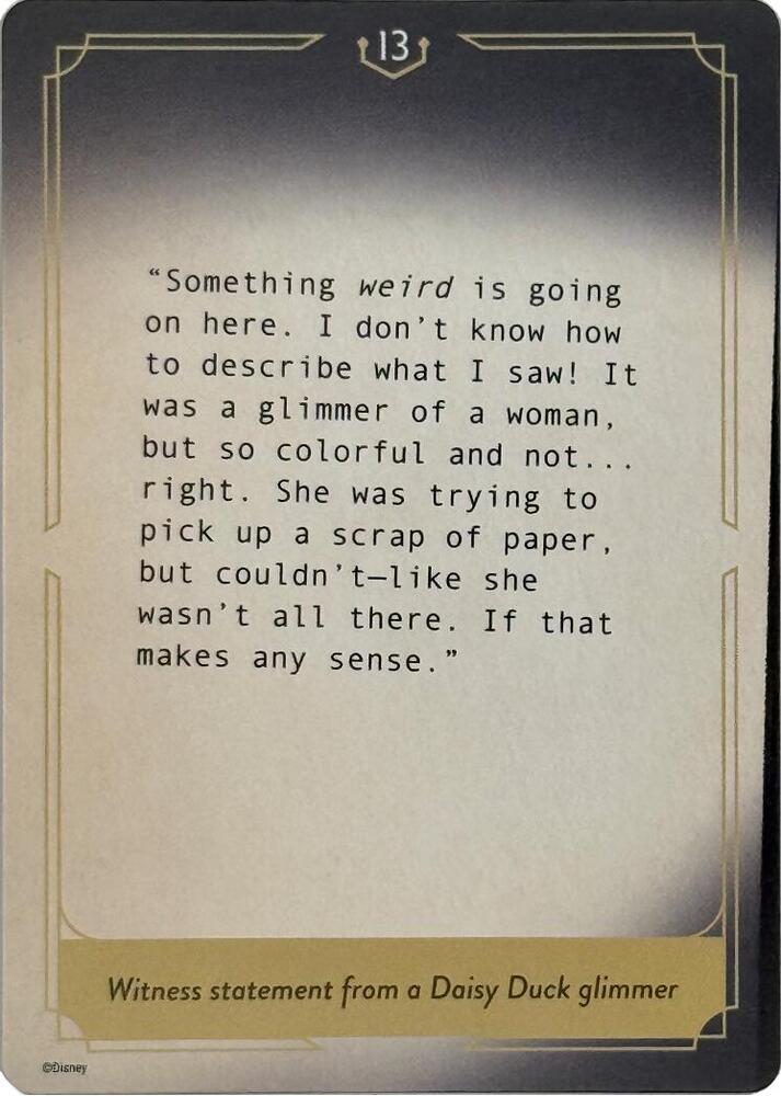Whispers in the Well Case File Cards (13 of 18) card from Whispers in the Well