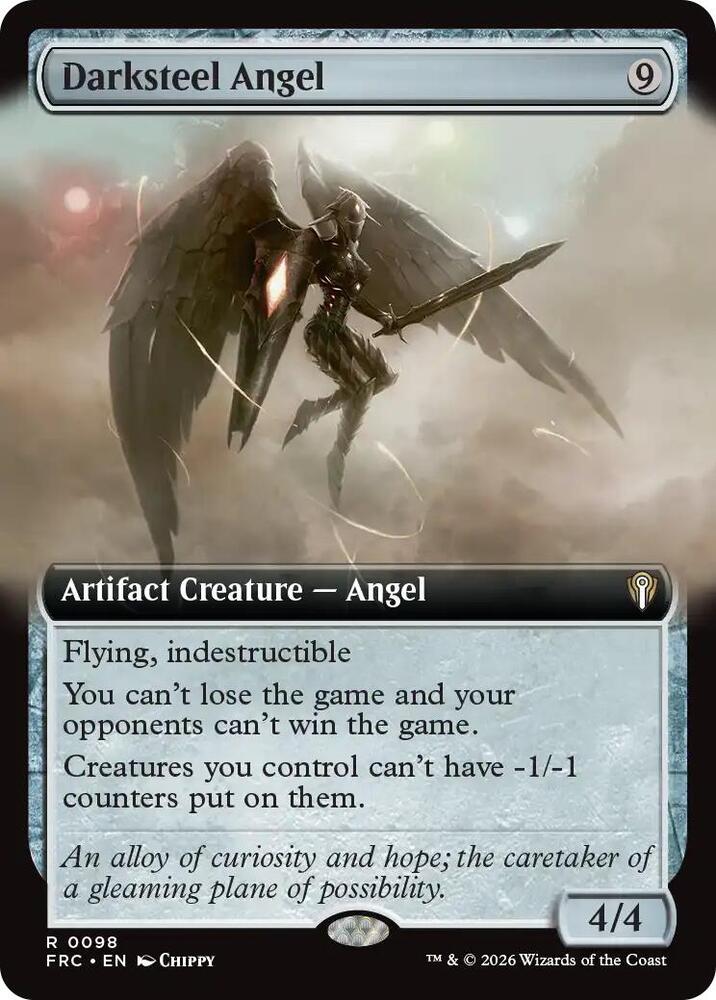 Darksteel Angel (Extended Art) 98 card from Commander: Reality Fracture
