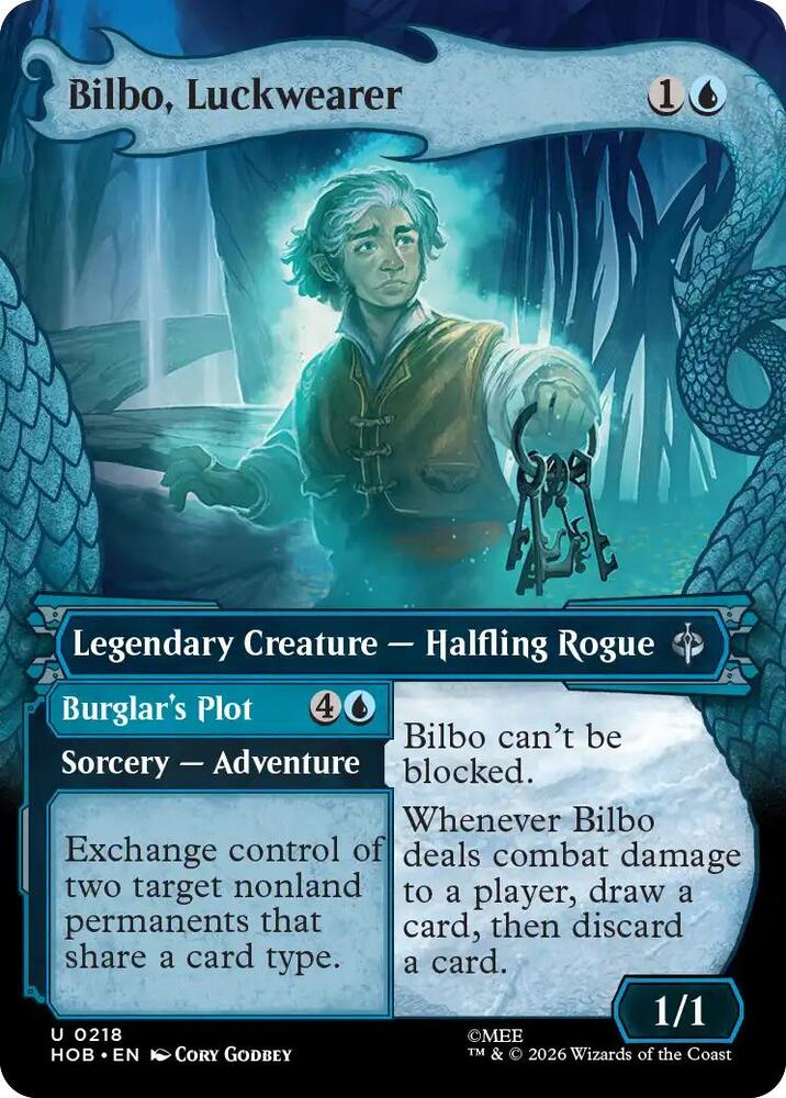 Bilbo, Luckwearer (Showcase) 218 card from The Hobbit