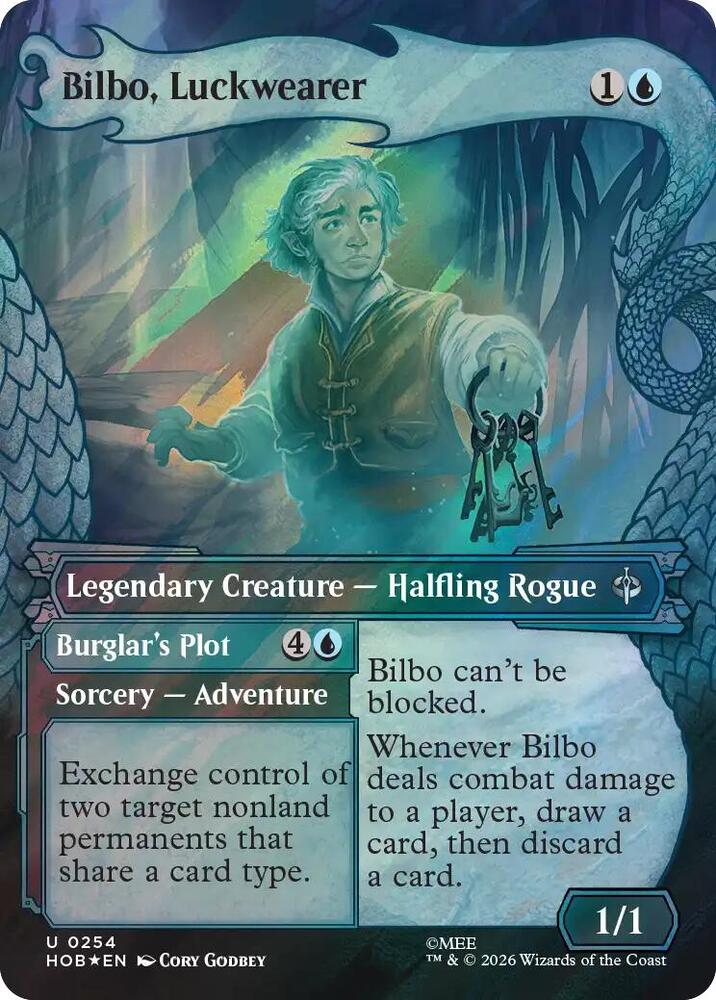 Bilbo, Luckwearer (Showcase) (Surge Foil) 254 card from The Hobbit