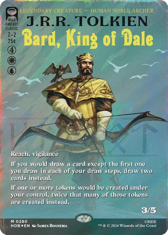 Bard, King of Dale (Borderless) (Surge Foil) 280 card from The Hobbit