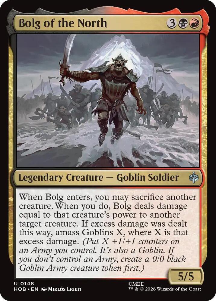 Bolg of the North 148 card from The Hobbit