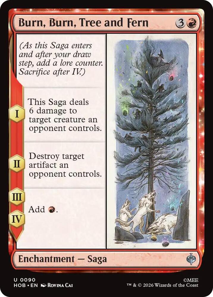 Burn, Burn, Tree and Fern 90 card from The Hobbit