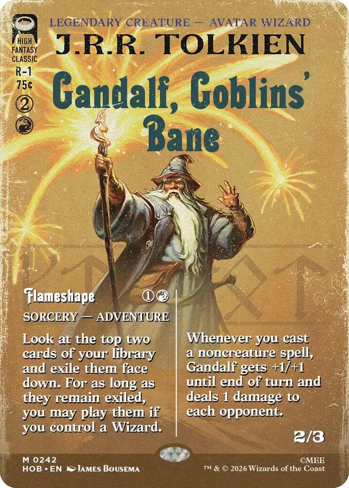 Gandalf, Goblins' Bane (Borderless) 242 card from The Hobbit