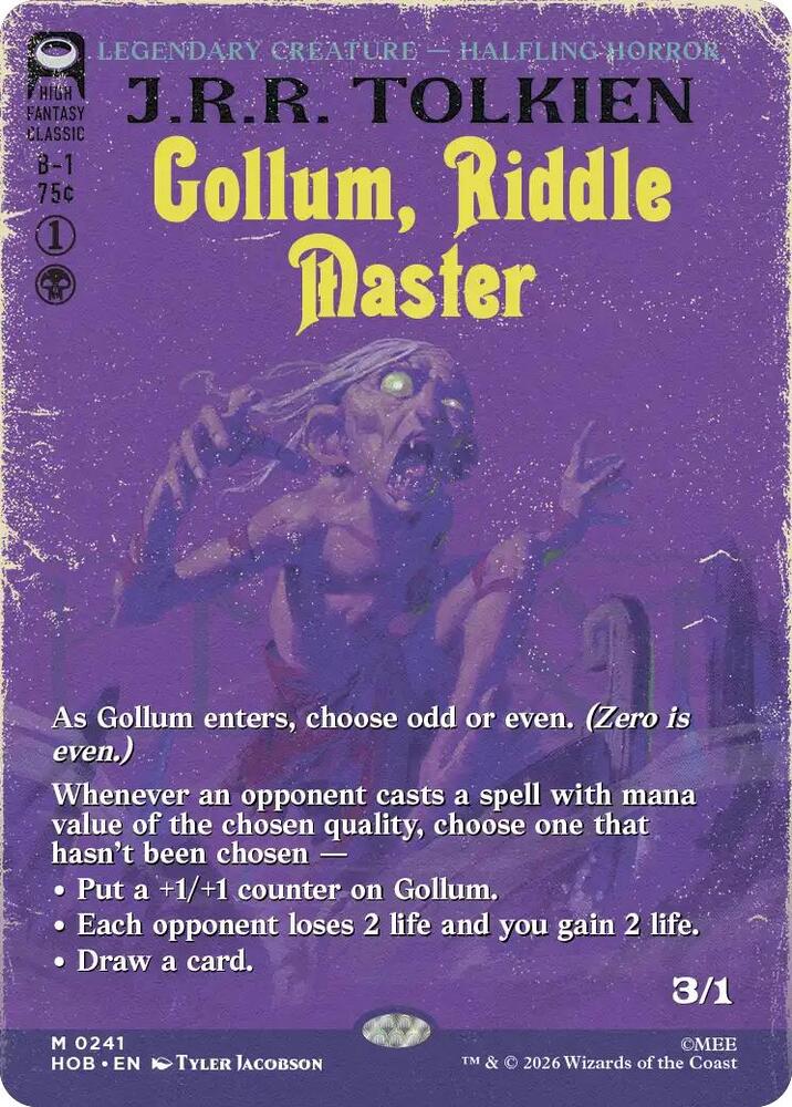 Gollum, Riddle Master (Borderless) 241 card from The Hobbit