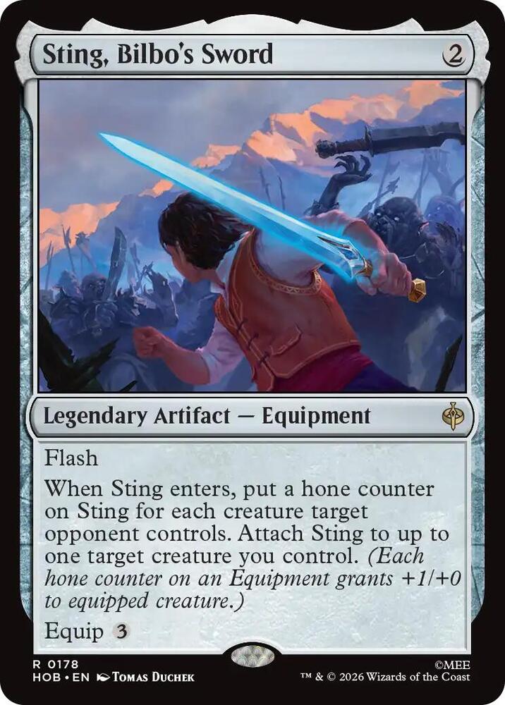 Sting, Bilbo's Sword 178 card from The Hobbit