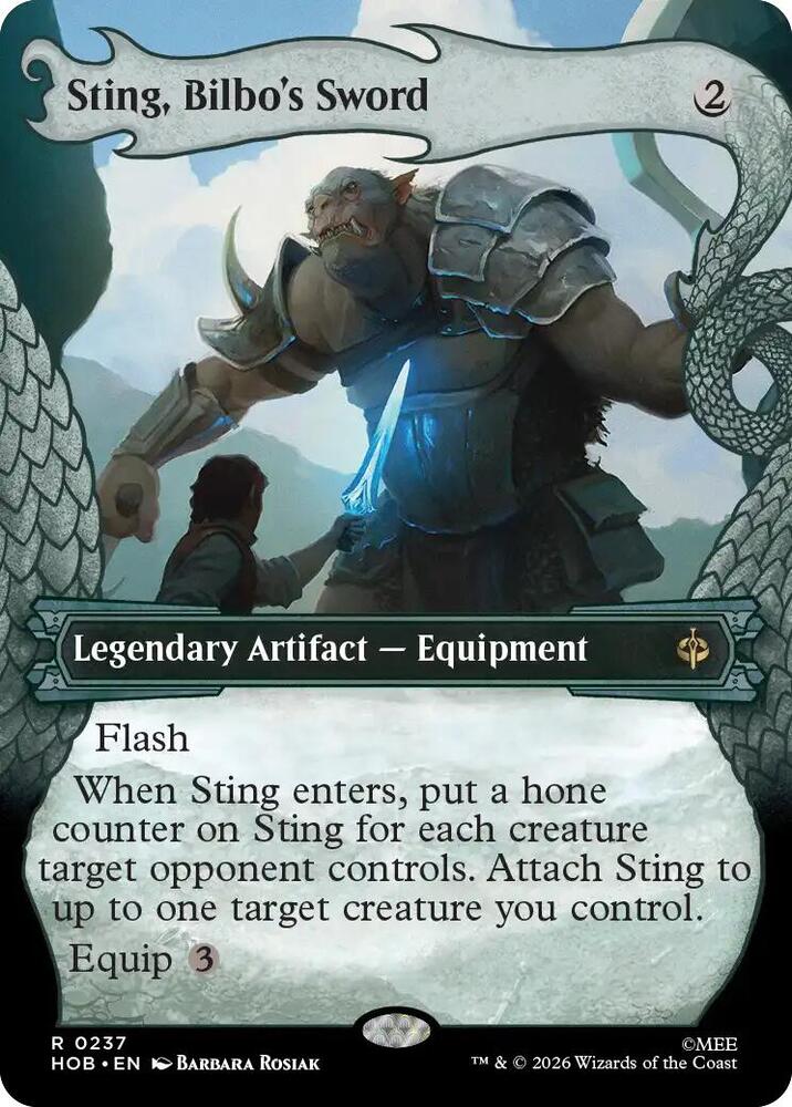 Sting, Bilbo's Sword (Showcase) 237 card from The Hobbit
