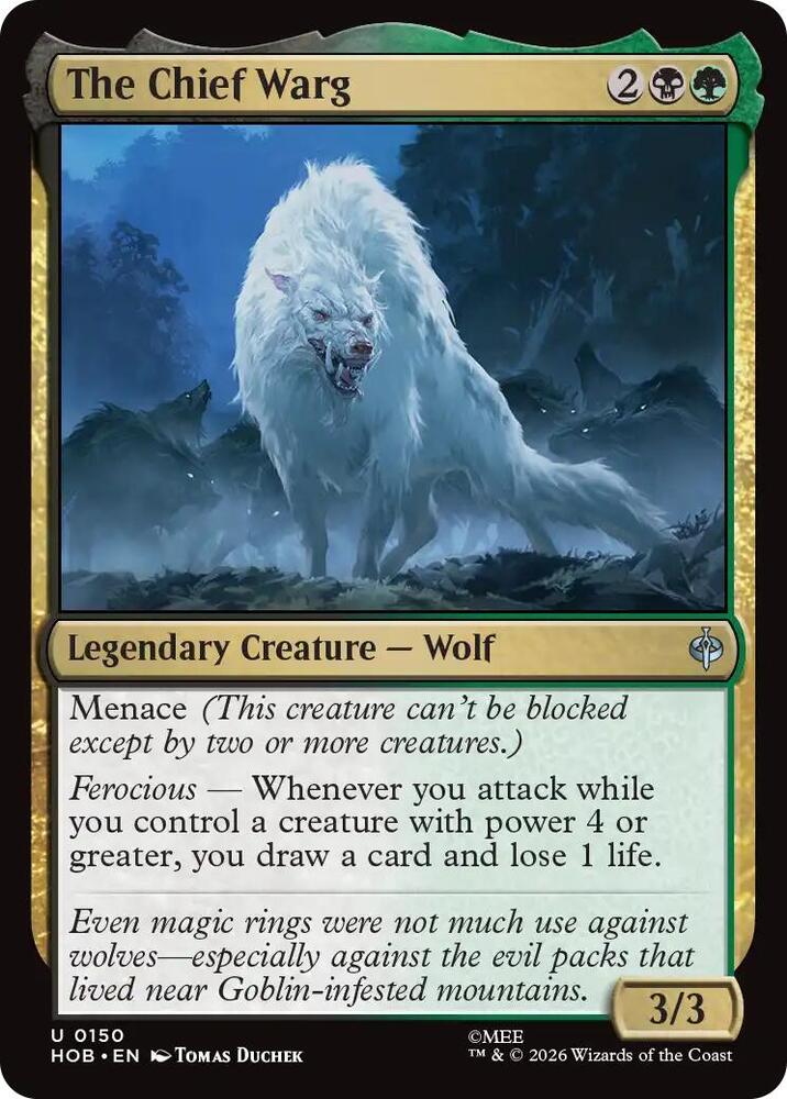 The Chief Warg 150 card from The Hobbit