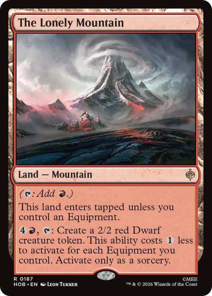 The Lonely Mountain 187 card from The Hobbit