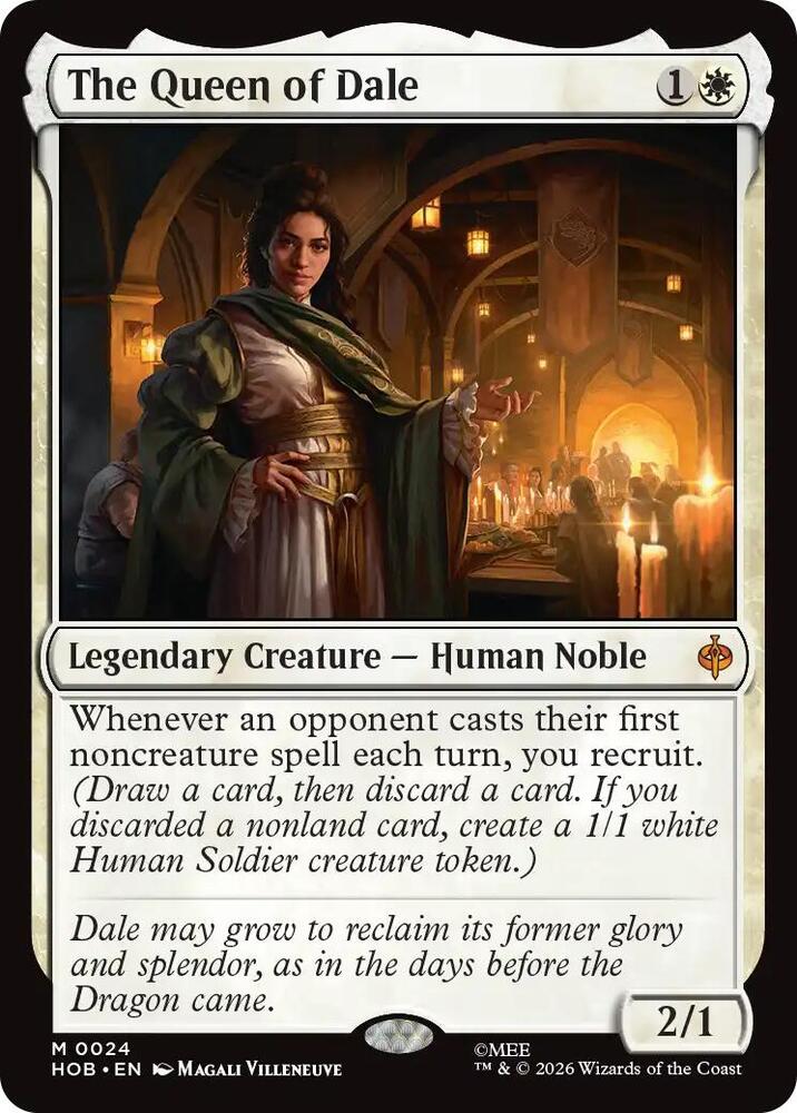 The Queen of Dale 24 card from The Hobbit