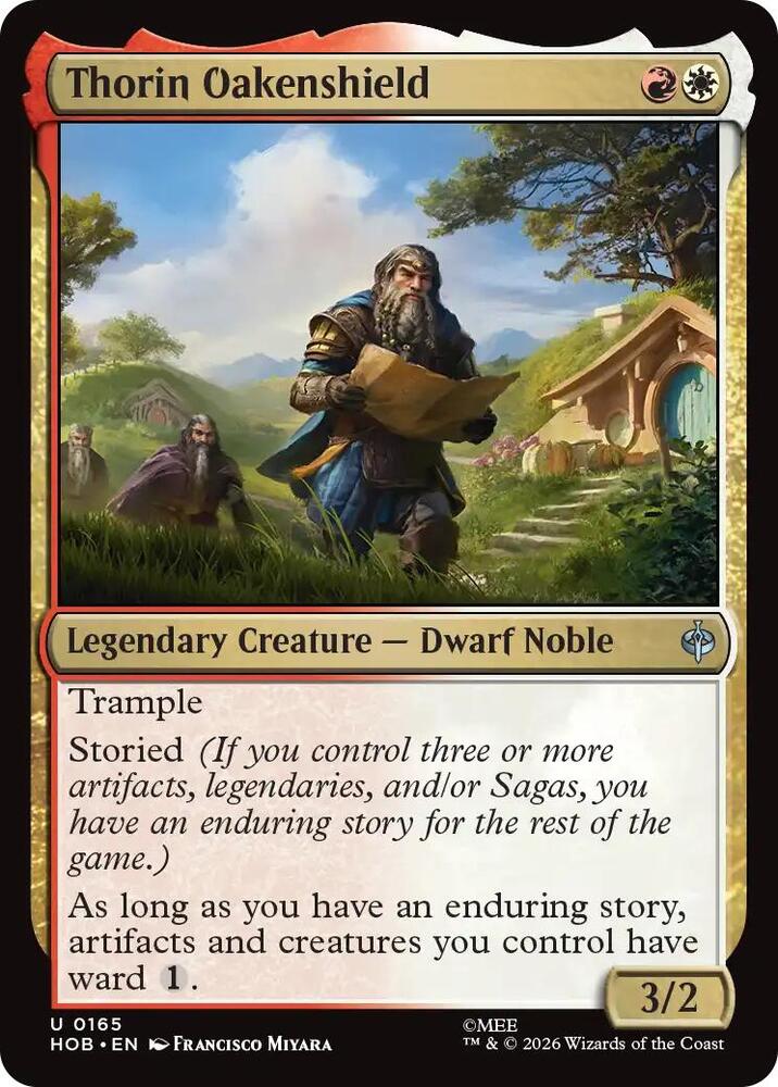 Thorin Oakenshield 165 card from The Hobbit