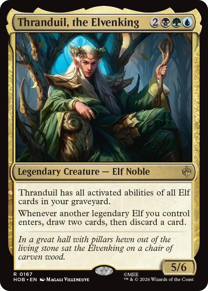Thranduil, the Elvenking 167 card from The Hobbit