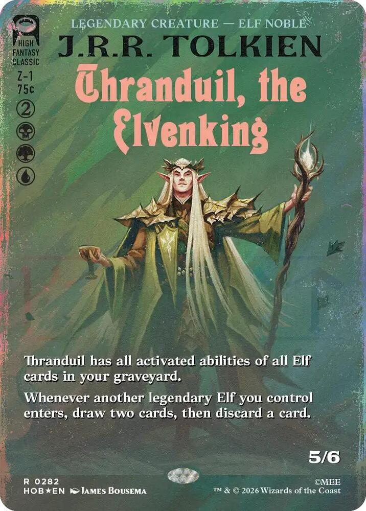 Thranduil, the Elvenking (Borderless) (Surge Foil) 282 card from The Hobbit