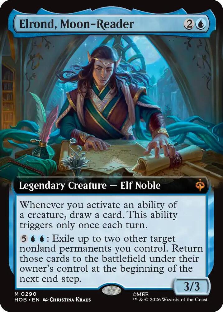 Elrond, Moon-Reader (Extended Art) 290 card from The Hobbit