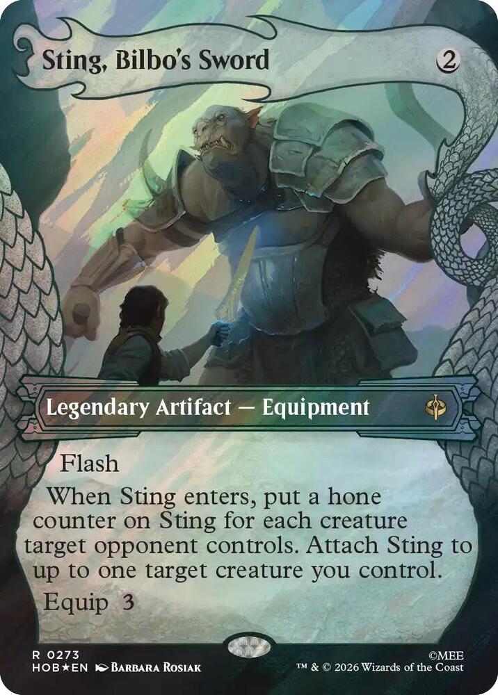 Sting, Bilbo's Sword (Showcase) (Surge Foil) 273 card from The Hobbit