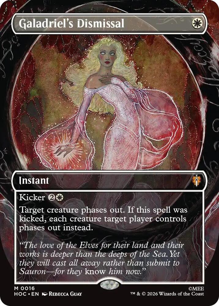 Galadriel's Dismissal (Borderless) 16 card from The Hobbit: Eternal-Legal