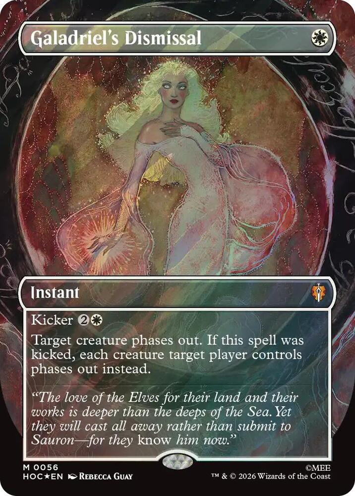 Galadriel's Dismissal (Borderless) (Surge Foil) 56 card from The Hobbit: Eternal-Legal