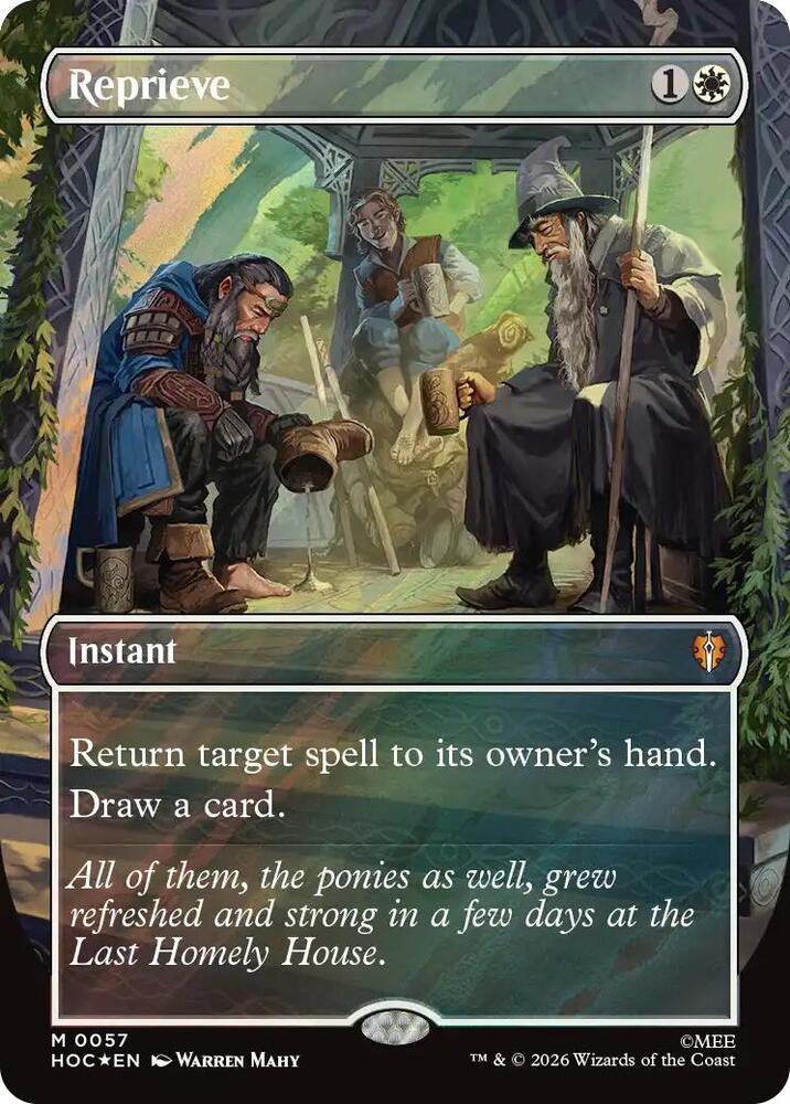 Reprieve (Borderless) (Surge Foil) 57 card from The Hobbit: Eternal-Legal