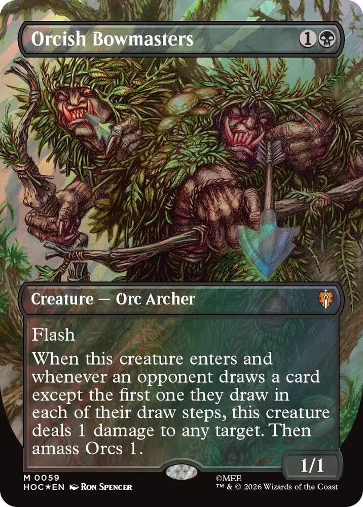 Orcish Bowmasters (Borderless) (Surge Foil) 19 card from The Hobbit: Eternal-Legal